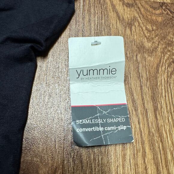 Yummie Heather Thomson Seamlessly Shaped Emma Convertible Cami Slip Black M/L - Picture 6 of 8